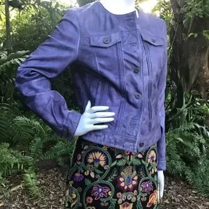 NAF NAF Jackets Coats Vintage Distressed Leather Designer